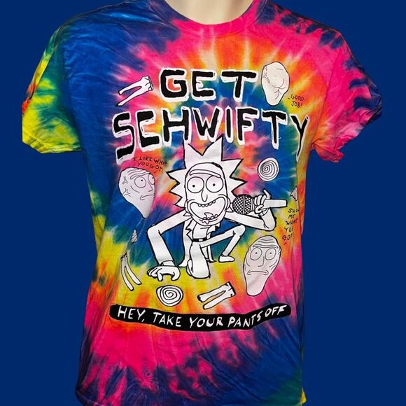 Rick & Morty Ripple Junction Tie-dye Cotton Shirt Size Small #51 - Picture 2 of 5
